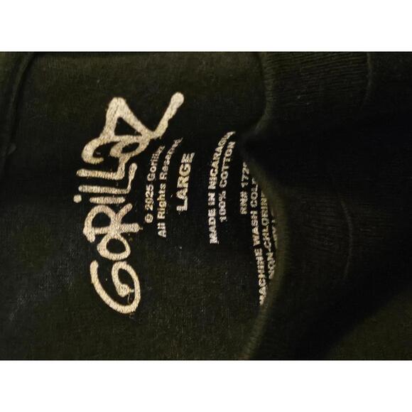 New - Gorillaz - DINNER TABLE official t-shirt - rock tee - L - black - NWOT - Picture 2 of 2